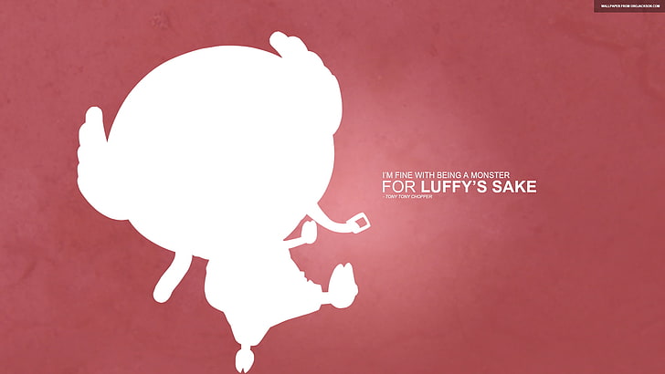 weiße Luffy's Sake Illustration, ein Stück, Tony Tony Chopper, HD-Hintergrundbild