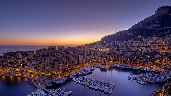 Wunderschöne Aussicht auf die Stadt am Meer, HD-Hintergrundbild HD wallpaper