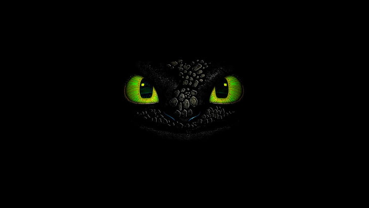 あなたのドラゴン 映画 シンプルな背景 黒の背景 ドラゴンの顔 緑の目 シンプルな背景 ドラゴンを訓練する方法 Hdデスクトップの壁紙 Wallpaperbetter