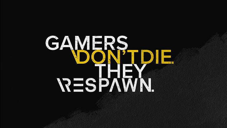 gamers, Respawn Entertainment, text, black background, HD wallpaper