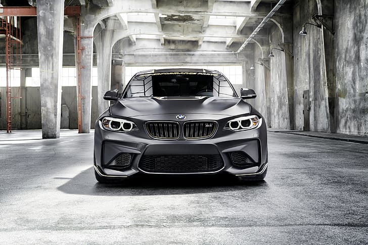 BMW, front view, 2018, F87, M2, M2 M Performance Parts Concept, HD wallpaper