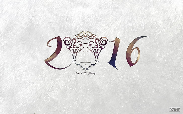New Year monkeys holiday 2016, 2016 year of the monkey, new year, holiday, 2016, HD wallpaper