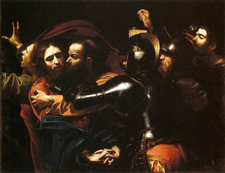 Jesucristo, pintura, arte clásico, Caravaggio, Fondo de pantalla HD