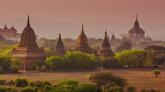 бирма, исторический, исторический, древний, древний город, древняя история, древняя архитектура, храмы, туристическая достопримечательность, баган, храм, азия, индуистский храм, шпиль, пагода, ориентир, мьянма, HD обои HD wallpaper