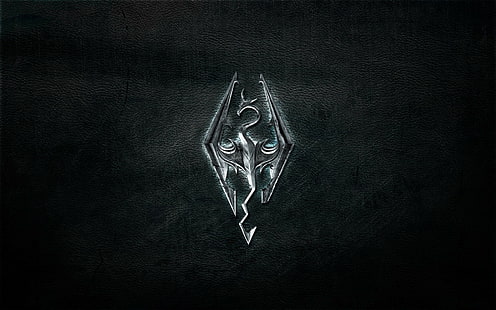 ドラゴンのロゴ、The Elder Scrolls V：Skyrim、 HDデスクトップの壁紙 HD wallpaper