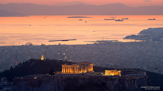 Acrópole de Atenas, Grécia, Europa, HD papel de parede HD wallpaper
