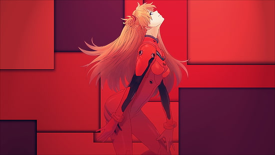 Neon Genesis Evangelion, animeflickor, Asuka Langley Soryu, HD tapet HD wallpaper