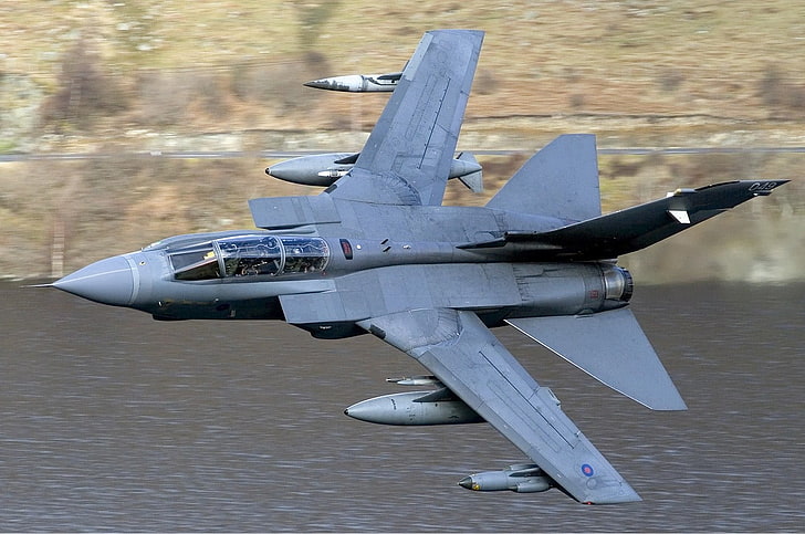 طائرة مقاتلة رمادية ، بانافيا تورنادو ، طائرة مقاتلة ، طائرة ، طائرة ، سماء ، طائرة عسكرية ، مركبة، خلفية HD