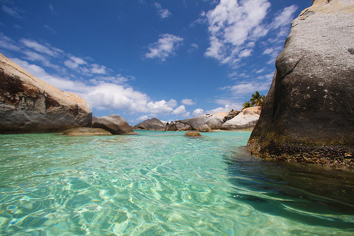 Travellers Choice Awards 2016, Best beaches of 2016, British Virgin Islands, Virgin Gorda, The Baths, HD wallpaper