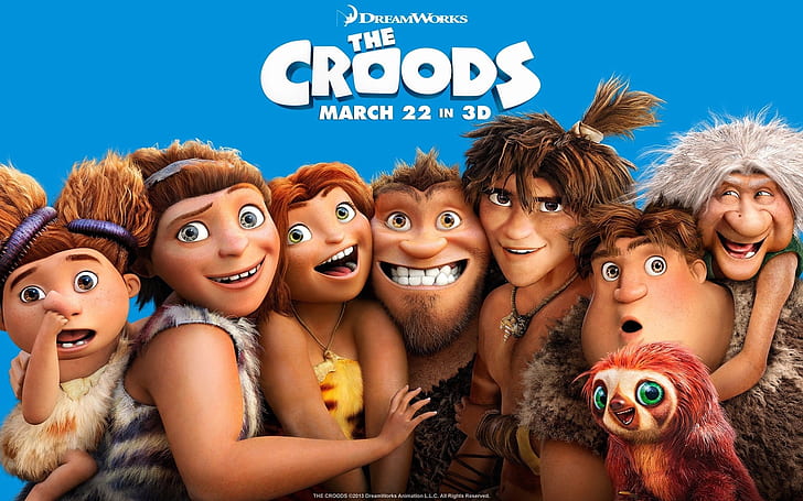 Film DreamWorks, Les Croods, DreamWorks, Film, Croods, Fond d'écran HD