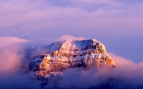 Montanhas, montanha preto e branco, nuvens, montanhas, natureza, natureza e paisagens, HD papel de parede HD wallpaper