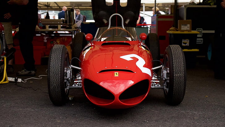1961 Ferrari 156 F1, yarış arabaları, Formula 1, Goodwood Hız Festivali, İtalyan arabaları, Eski model araba, HD masaüstü duvar kağıdı