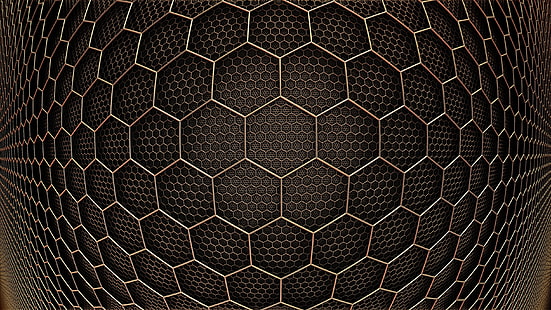 abstract, 3d design, hexagon, HD wallpaper HD wallpaper