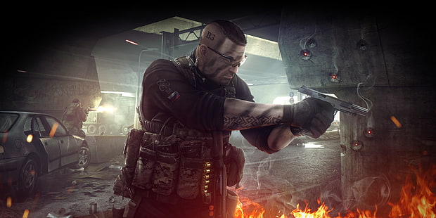 tarkov, 총, 화재, 군인, 게임에서 탈출, HD 배경 화면 HD wallpaper
