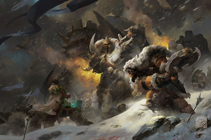 Fantasiekunst, World of Warcraft, Thrall, Durotan, HD-Hintergrundbild