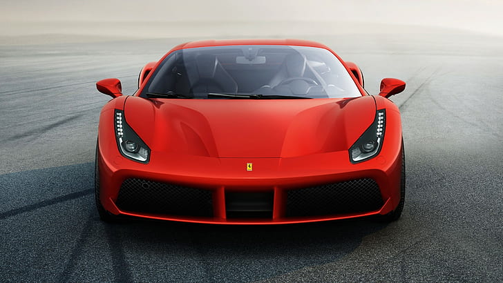 488 GTB, Ferrari, Ferrari, 2015, 488 GTB, red, supercar, HD wallpaper