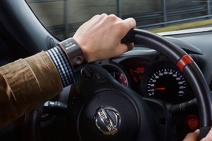 hand, app, control, smartwatch, car, watch, screen, test, Nissan Nismo Watch, review, HD Wallpaper