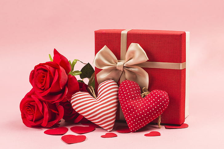 Cinta, Liburan, Hati, Hadiah, hari Valentine, Wallpaper HD