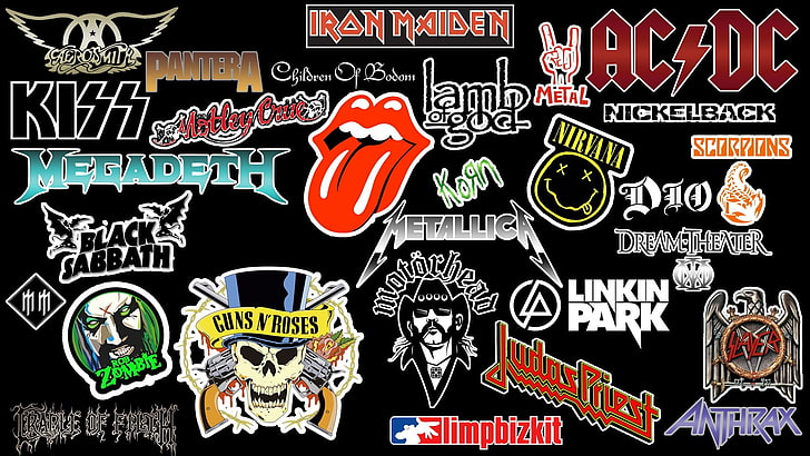 logotipo, brasão de armas, rock, rock n roll, HD papel de parede