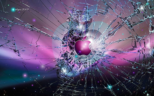 Apfel, kaputt, Bildschirm, HD-Hintergrundbild HD wallpaper