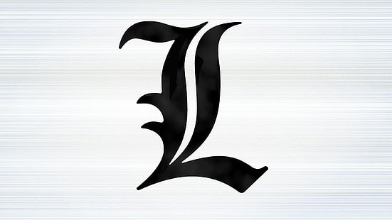 illustration de lettre L noire, anime, note de mort, Fond d'écran HD HD wallpaper