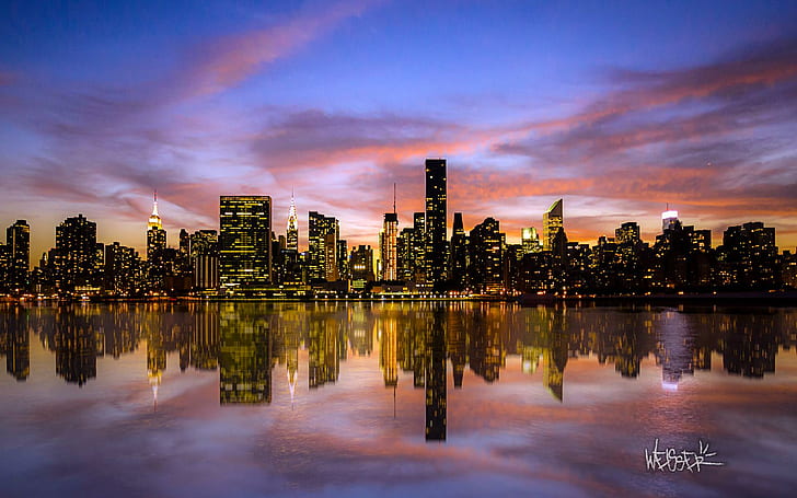 Manhattan Sunset, sunset, manhattan, HD wallpaper