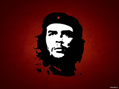 estampado de calavera en blanco y negro textil, Che Guevara, Fondo de pantalla HD HD wallpaper