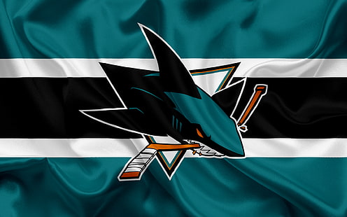 Hockey, San Jose Sharks, Emblem, Logo, NHL, HD wallpaper HD wallpaper