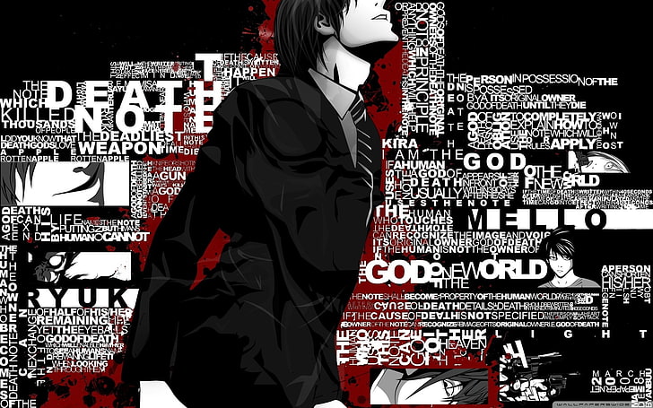 Death Note Işık Yagami posteri, Anime, Death Note, HD masaüstü duvar kağıdı
