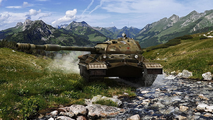 Tapeta cyfrowa z szarym czołgiem bojowym, World of Tanks, czołg, gry wojenne, gry wideo, IS-8, Tapety HD