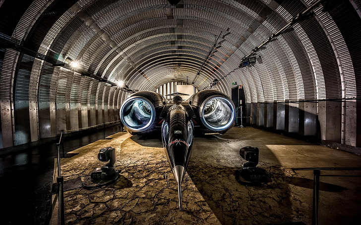 ยานอวกาศสีดำเครื่องจักรยานพาหนะศิลปะดิจิทัล Thrust SSC, วอลล์เปเปอร์ HD