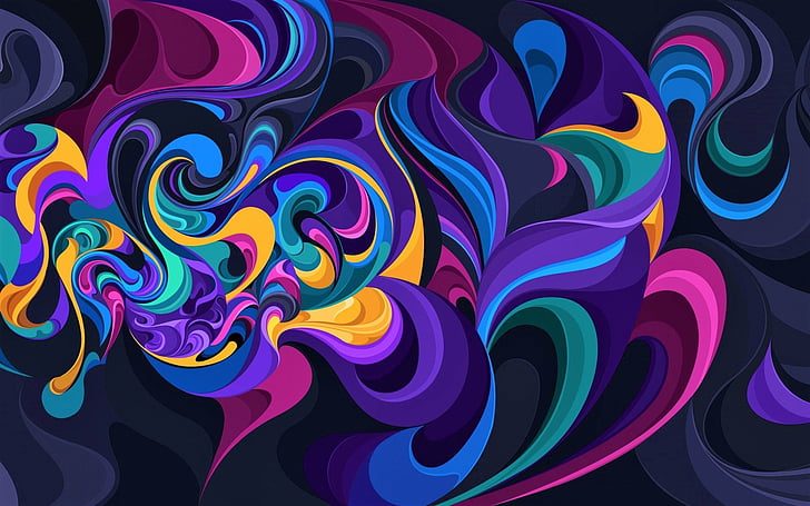 Abstract, Colors, Colorful, Swirl, HD wallpaper