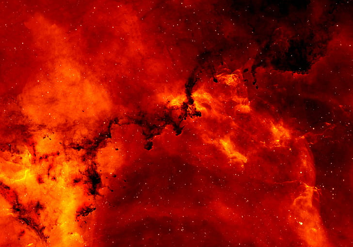 close up, color, colour, flame, galaxies, red orange, rosette nebula, solar flare, space, stars, universe, HD wallpaper