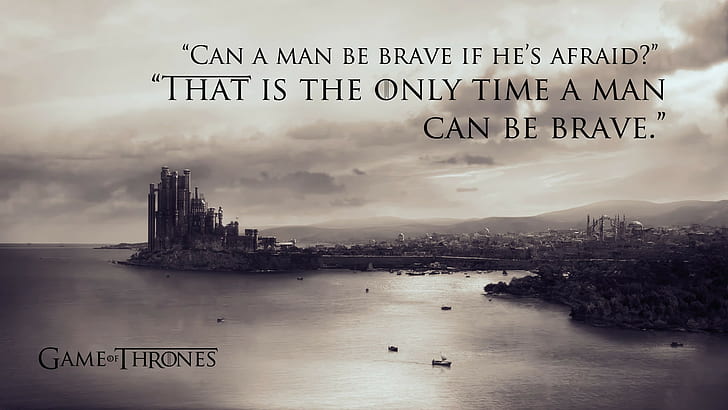 Game Of Thrones, monochrome, quote, Typography, HD wallpaper