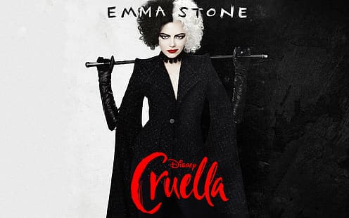 Emma Stone, aktorka, Cruella de Vil, Tapety HD HD wallpaper