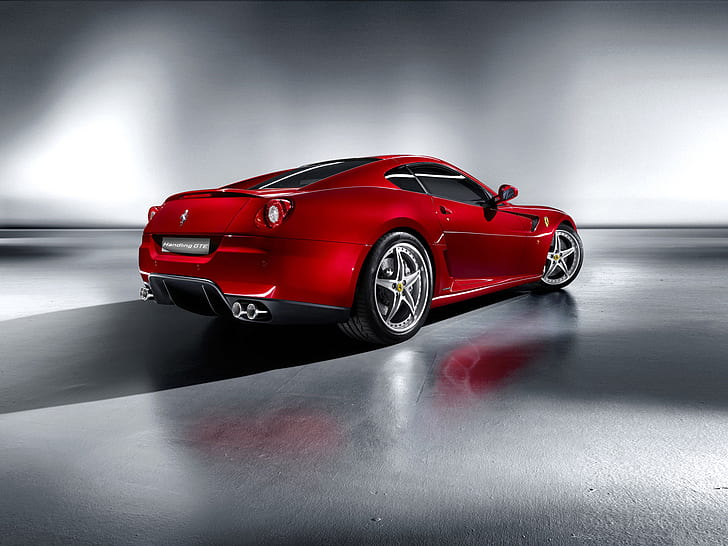 Ferrari 599 GTB Fiorano HGTE 2010 ด้านหลัง, ด้านหลัง, 2010, ferrari, fiorano, hgte, รถยนต์, วอลล์เปเปอร์ HD