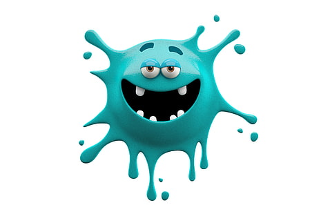 blaugrün Monster ClipArt, Charakter, Monster, Lächeln, Farbe, lustig, niedlich, HD-Hintergrundbild HD wallpaper