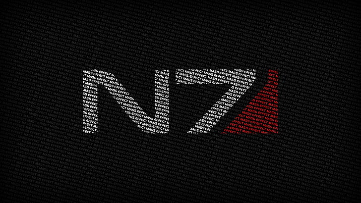 Mass Effect, N7, слова, шрифт, HD обои