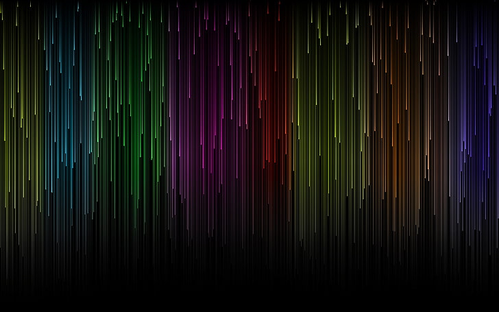 grafis beraneka warna, pinggiran terang, warna-warni, merah, biru, hijau, ungu, oranye, gradien, kuning, spektrum, abstrak, seni digital, Wallpaper HD