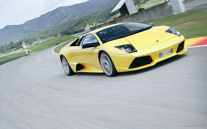 2006 Lamborghini Murci lago LP640, жълт спортен автомобил, 2006, lamborghini, lp640, murci, lago, автомобили, HD тапет
