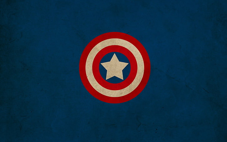 américa, capitão, história em quadrinhos, franck, grzyb, logotipos, maravilha, minimalista, escudo, HD papel de parede