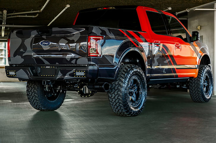 2015, custom, ecoboost, f-150, fabtech, ford, offroad, pickup, tuning, HD wallpaper