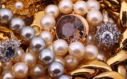 бриллиант, золото, драгоценность, ювелирные изделия, HD обои HD wallpaper
