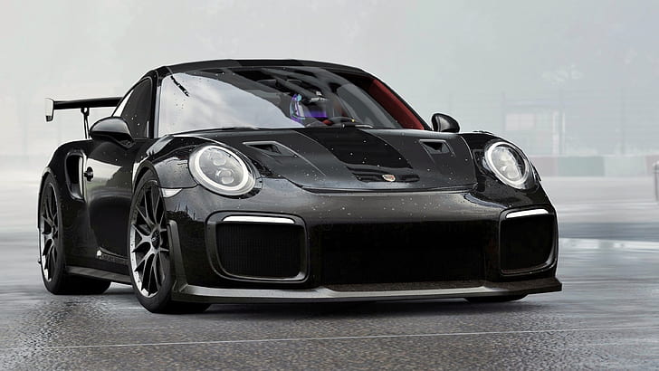 Porsche 911 GT2 RS, Porsche 911, Porsche, coche deportivo, carrera, negro, Fondo de pantalla HD