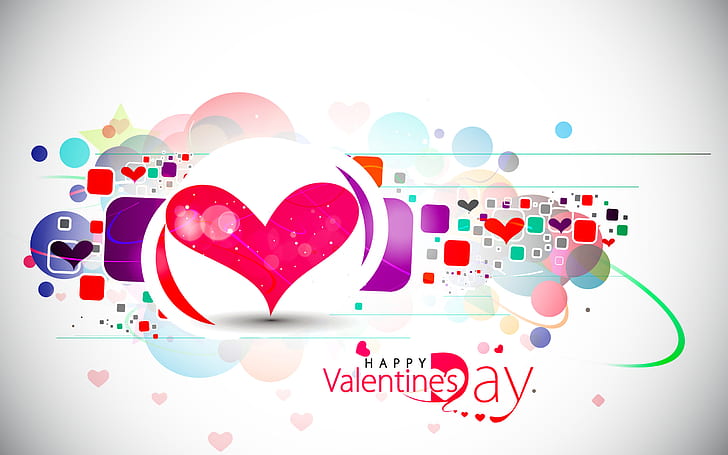 幸せなバレンタインデー、幸せなバレンタインデーのグラフィック、バレンタイン、幸せ、 HDデスクトップの壁紙