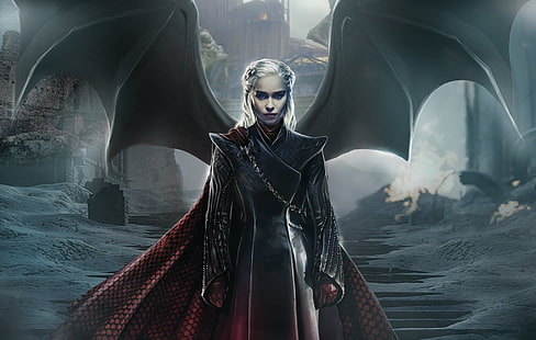 Fernsehserie, Game Of Thrones, Daenerys Targaryen, Girl, Wings, HD-Hintergrundbild HD wallpaper