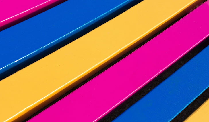 Abstract, Colors, Blue, Pink, Stripes, Yellow, HD wallpaper