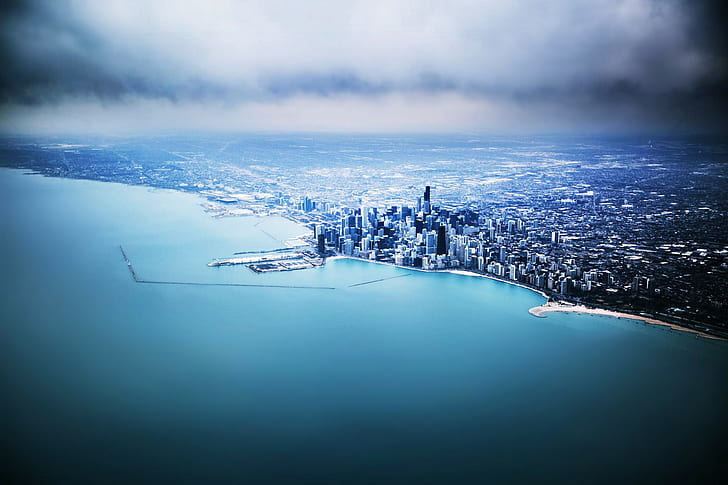 Чикаго, город, HD обои