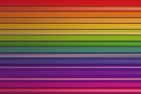 illustration arc en ciel, lignes, coloré, rayures, Fond d'écran HD HD wallpaper
