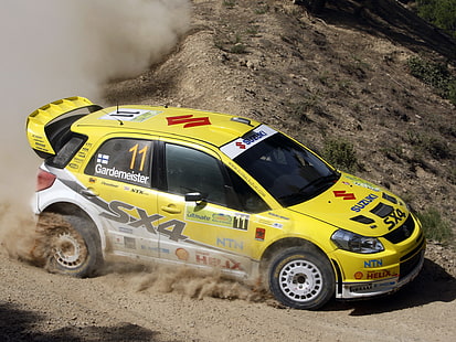 2008, race, racing, rally, suzuki, sx4, wrc, HD wallpaper HD wallpaper